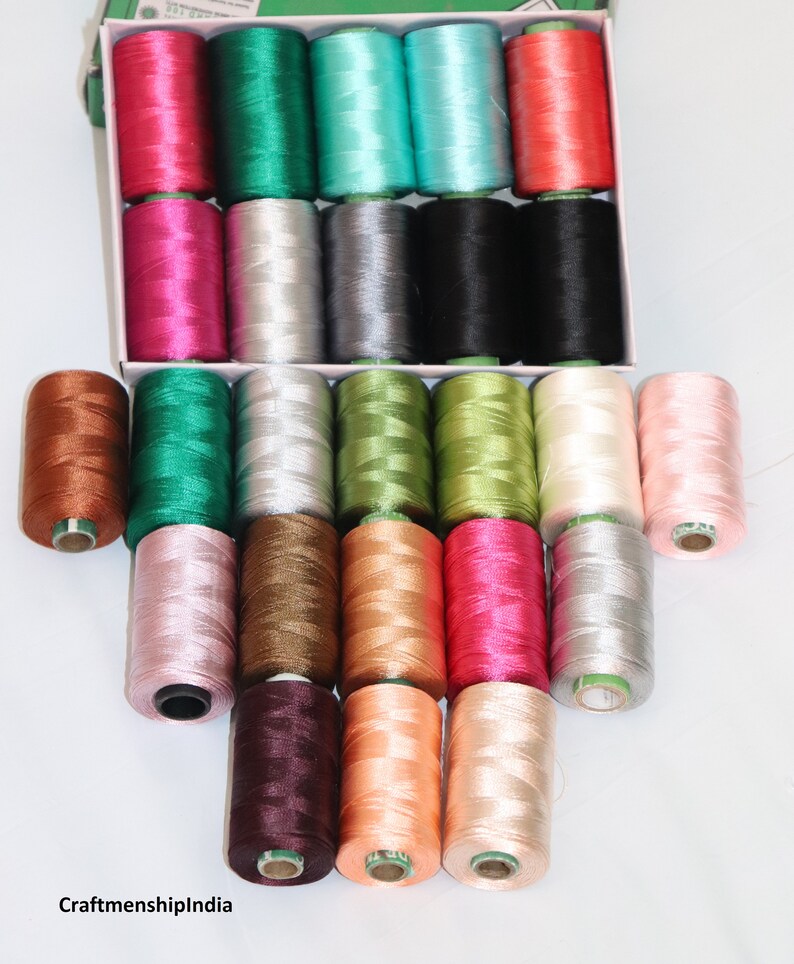 40 Spools of silk thread Indian Art silk embroidery threads Etsy