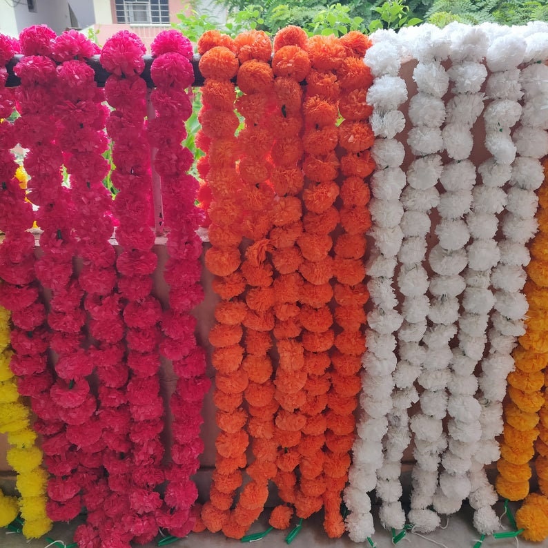200 Wholesale Artificial Marigold Flower Decor Garlands Vine Etsy