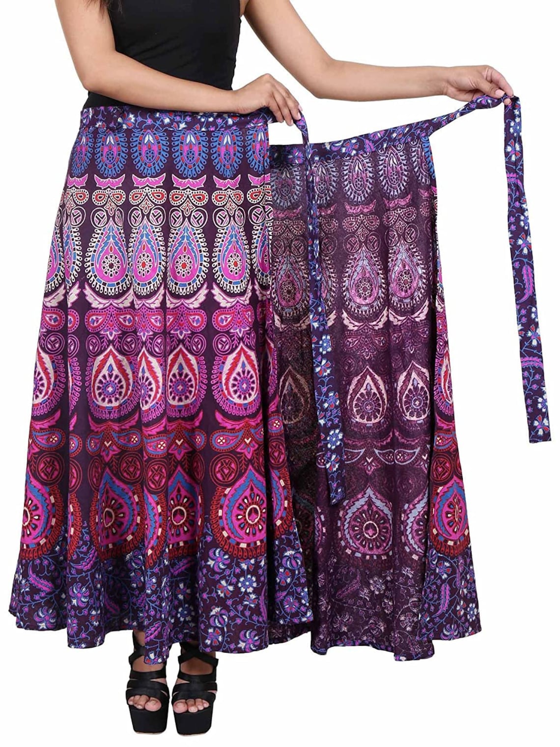 Indian Boho Skirt Wrap Skirt Boho Maxi Skirts Mandala Maxi Etsy