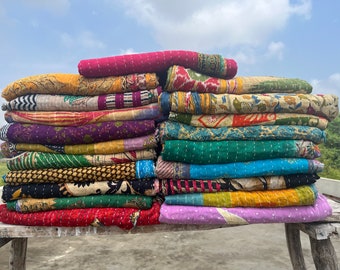 Kantha Throw Blankets & Quilts