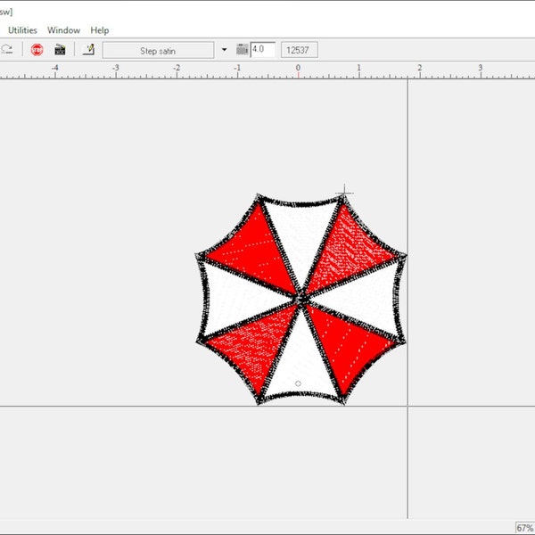 Umbrella Corp Aufnäher Stickmuster | DIGITALE DATEI