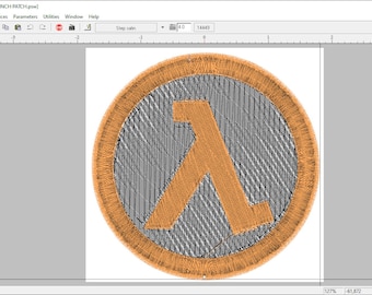 Lambda Aufnäher Stickmuster | DIGITALE DATEI