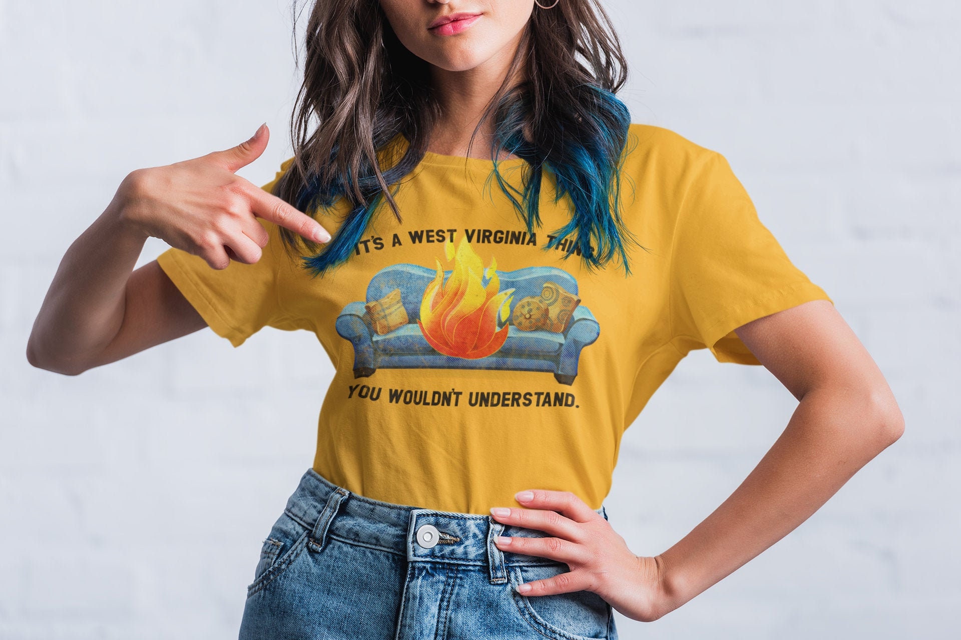 WVU Couch Burning Shirt Its A West Virginia Thing You Etsy