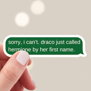 Dramione Sticker | Enemies To Lovers Sticker | Draco Sticker
