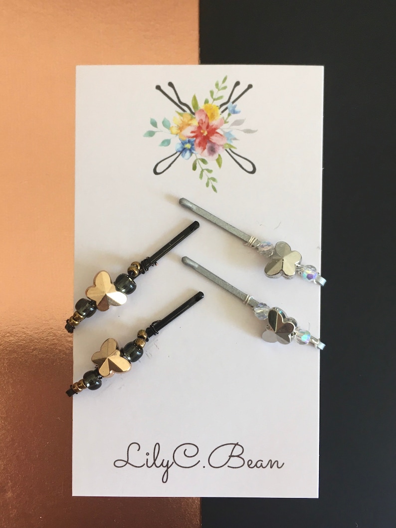 Gold and Silver Butterfly Mini Pins