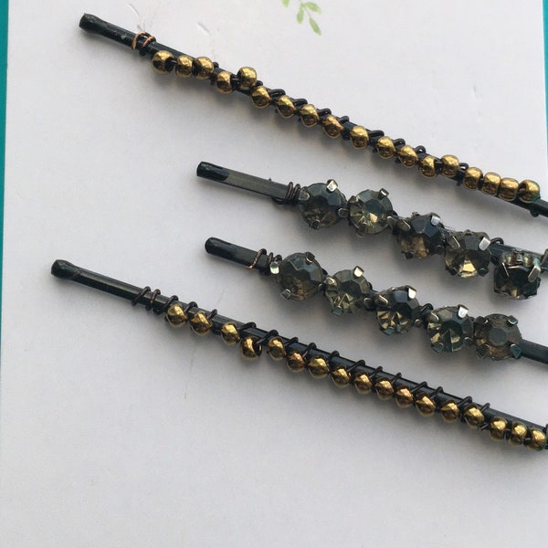 Rhinestone Hair Pins Etsy