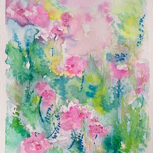 Aquarellbild Rosen | Blumenmalerei | Wanddekoration Kunst | Handgemaltes Unikat | Original Aquarell | Naturkunst | Geschenkidee"