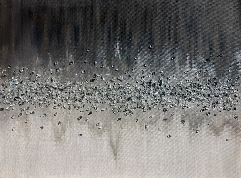 Abstract Art Original Painting Texture Art Crushed Glass Etsy UK