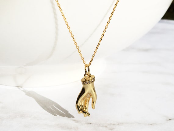 Lucky hand necklace sale