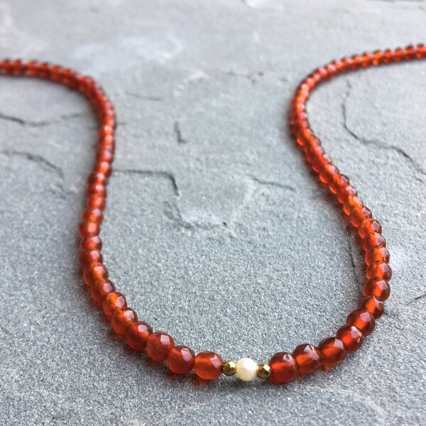 Chunky Orange Carnelian Bracelet Beaded Bracelets Jewelry