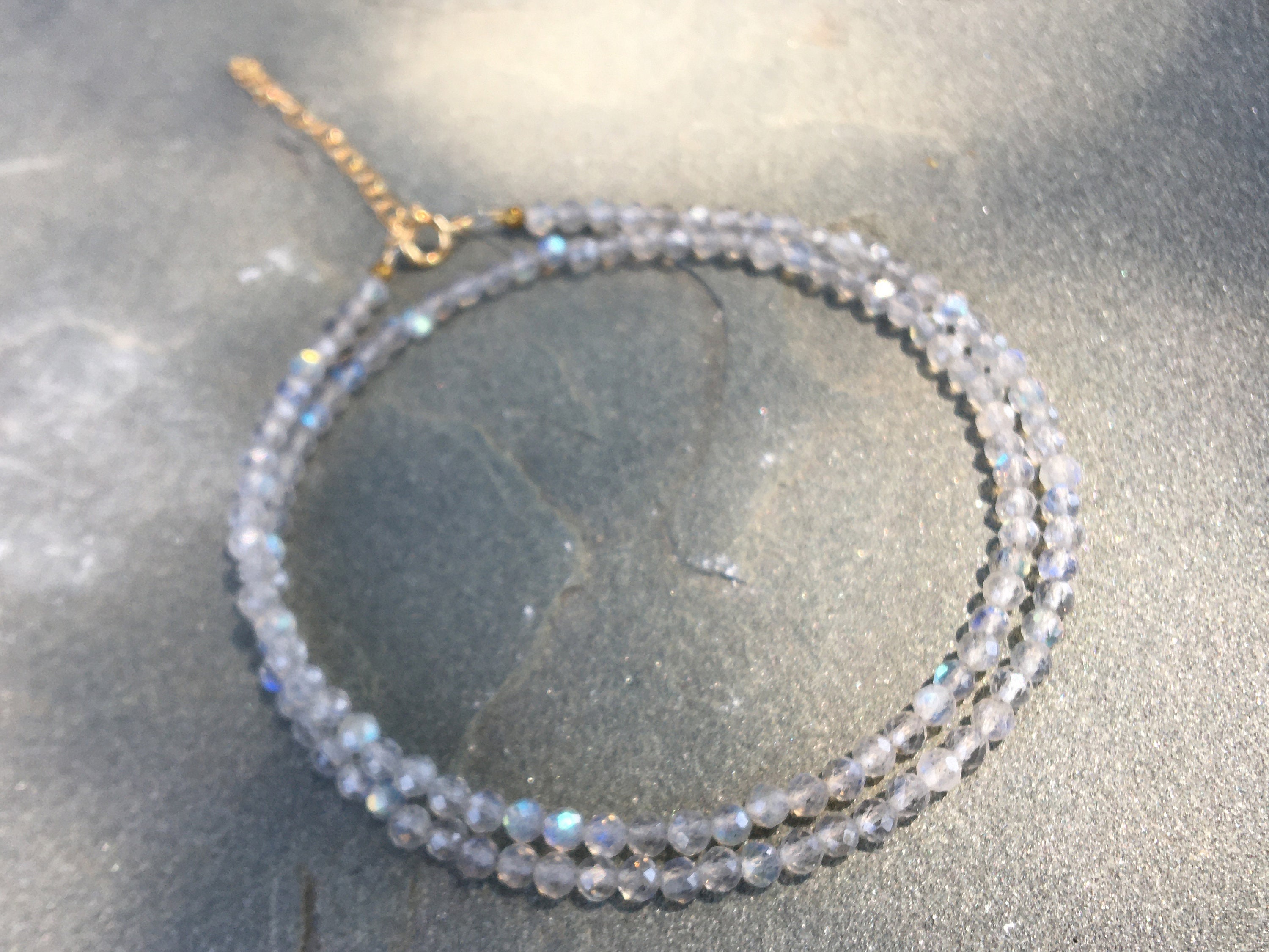 Collana, Collana Girocollo Da Donna Con Perline Sfaccettate In