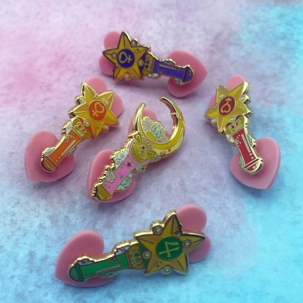 Sailor Moon Transformation Wands Hard Enamel Pins | Anime | Emaille Pin | Seemann Pfadfinder | Manga