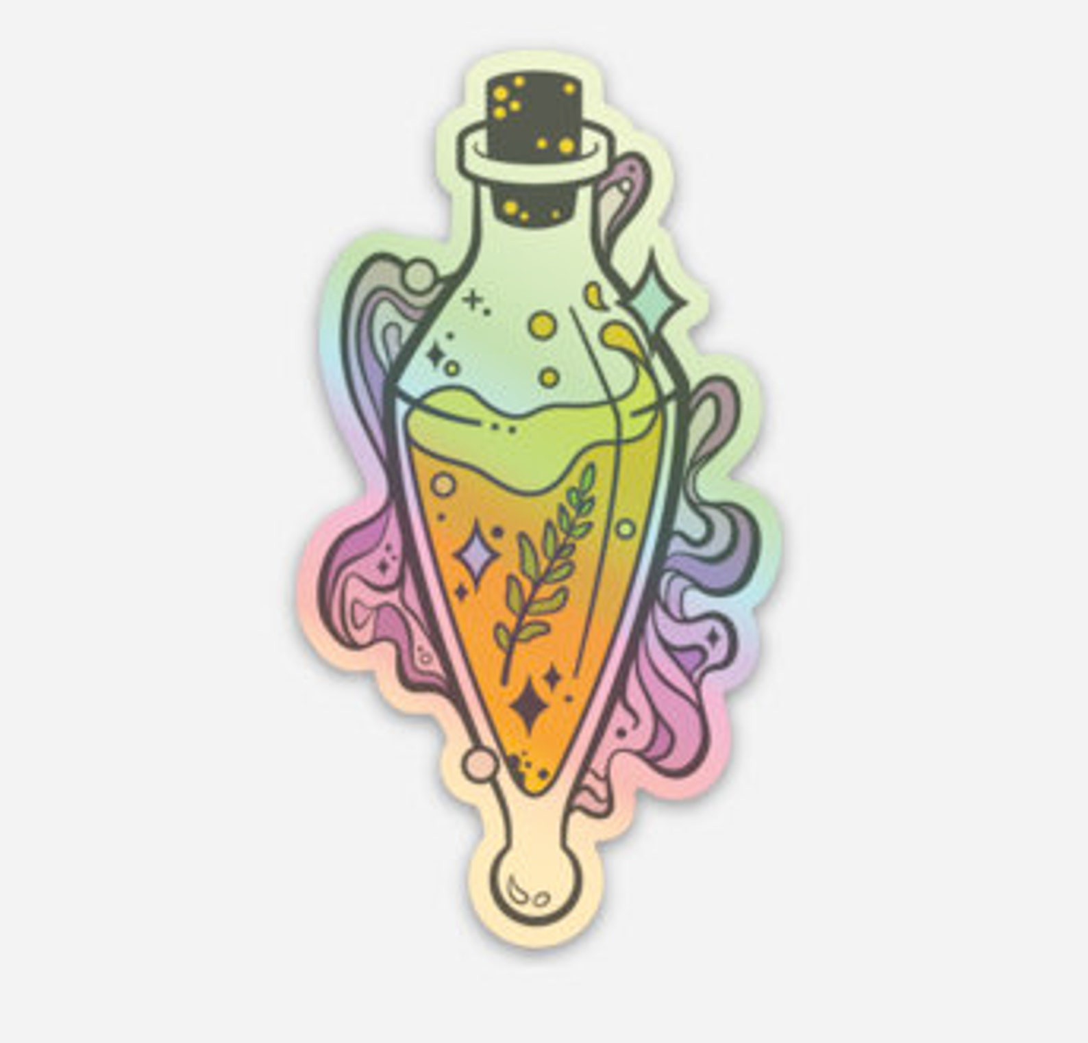 Liquid Luck Potion Holographic Sticker Etsy