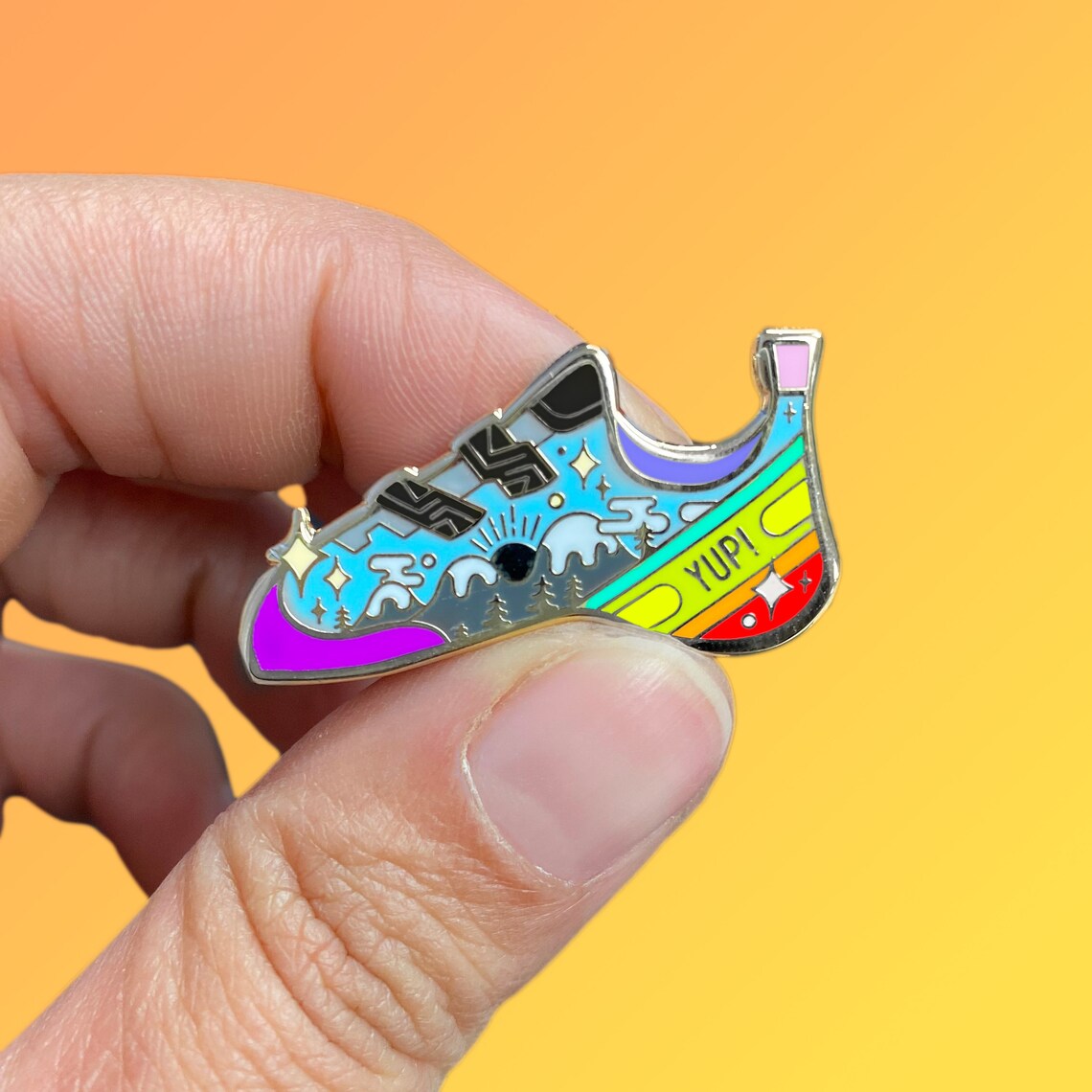 Climbing Shoe Enamel Pin Etsy