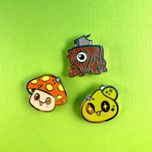 MapleStory Monster Mini Pins | Schleim Pin | Anstecknadel | Orangen Pilz Pin | Nostalgie Anstecker | Videa Game Pins