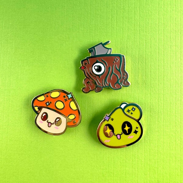 MapleStory Monster Mini Pins | Slime Pin | Stump Pin | Oranges Mushroom Pin | Nostalgia Pins | Videa Game Pins