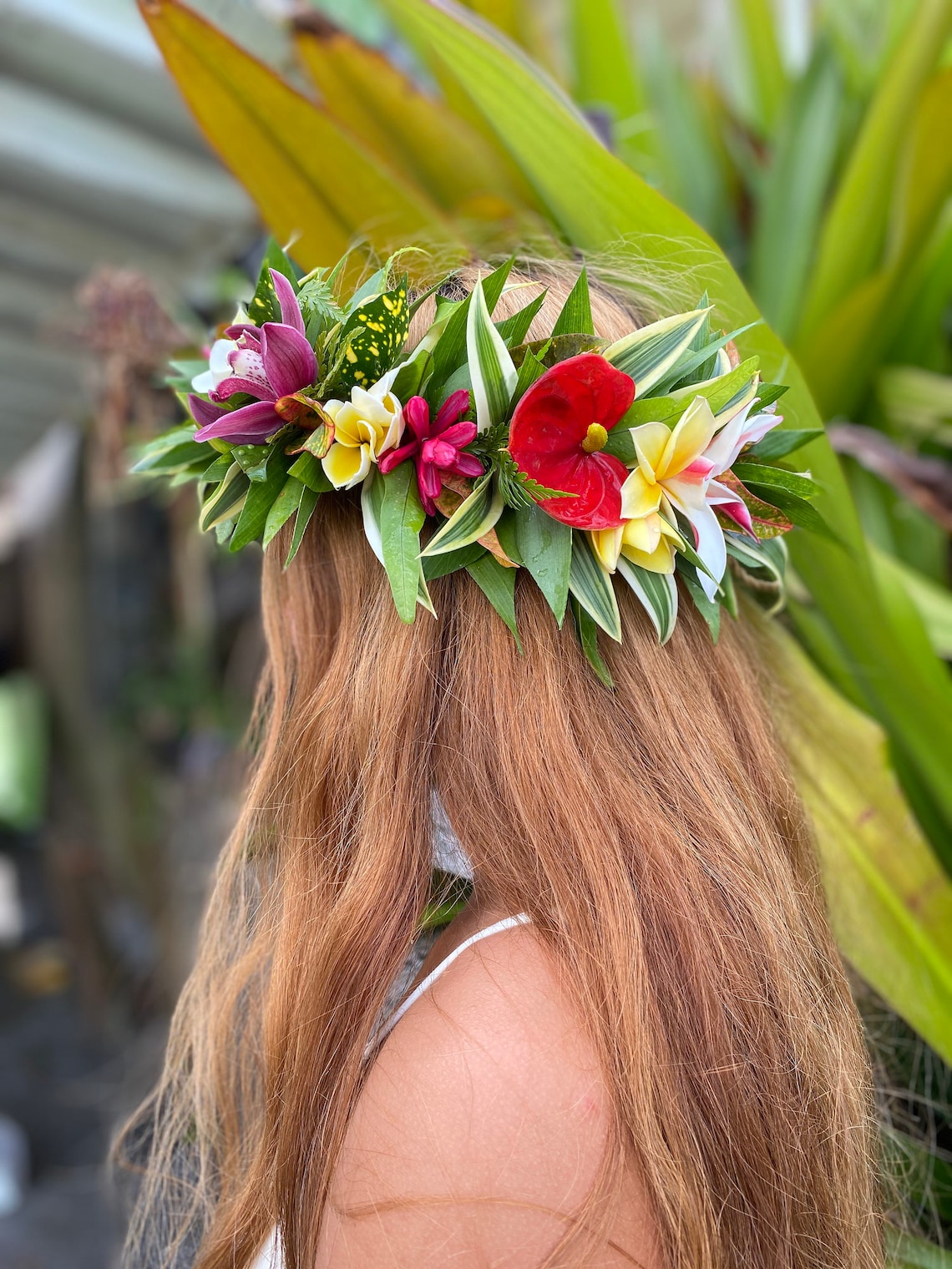 Island Style Lei Po'i Fresh Flower Crown - Etsy