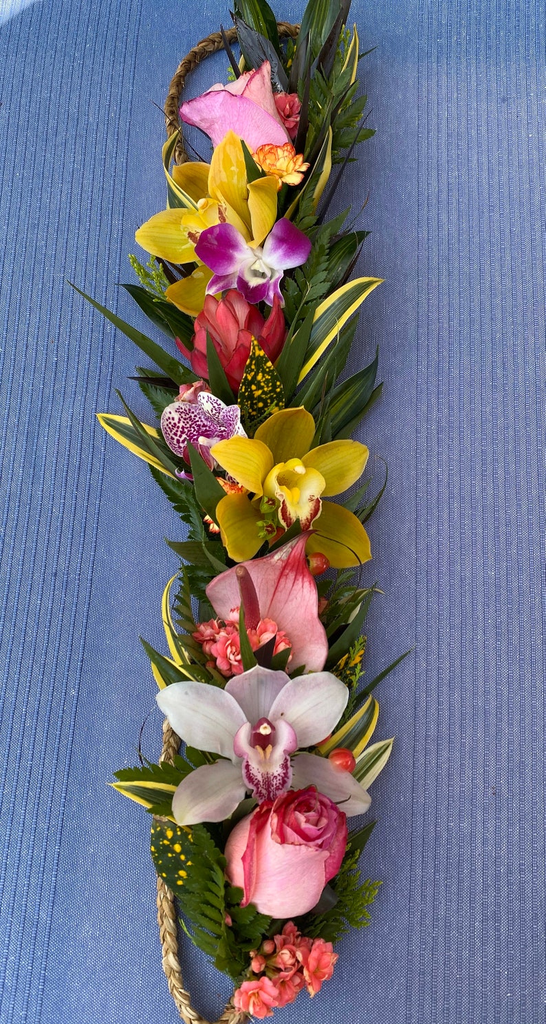 Island Style Lei Po'o Fresh Flower Crown Etsy