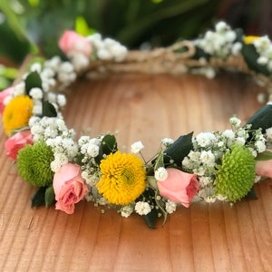 Summer Flower Crown, Haku, Halo, Baby Shower, Graduation Birthday image 1