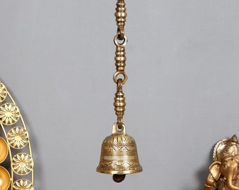 Brass Temple Hanging Bell, Brass Bells for Temple, Indian Home Decor,  Hanging Bell, Indian Homeware, Home Decor India 