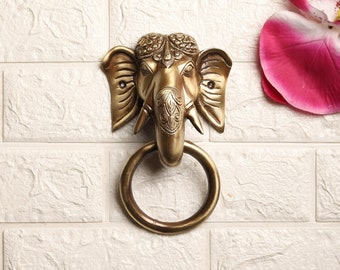 Tuskar Ganesha Brass Door Knocker, Door knockers for front door, Door Knocker Antique, Door knocker brass vintage Style