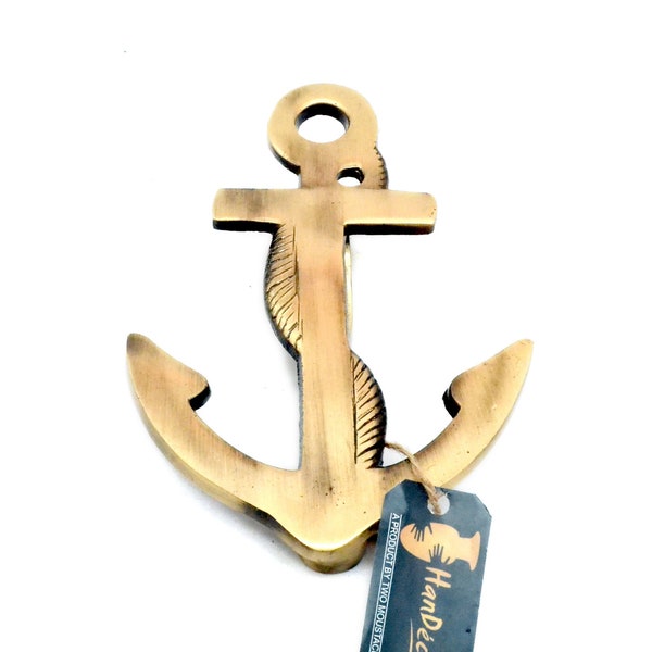 Vintage Brass Anchor Door Knocker - View #5