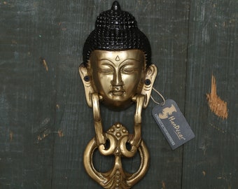 Buddha Face Brass Door Knocker