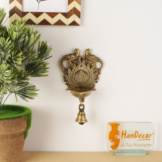 Brass wall hanging diya deals