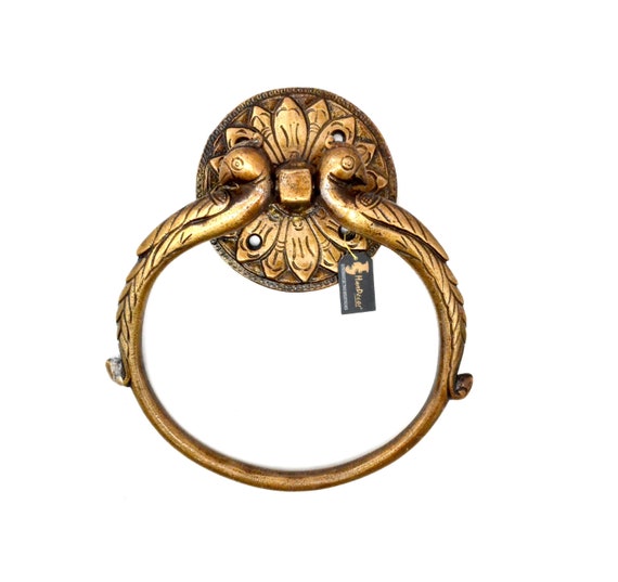 Door Hangers Wreaths & Door Hangers Brass Peacock Door Knocker Brass Peacock Towel Hanger Home