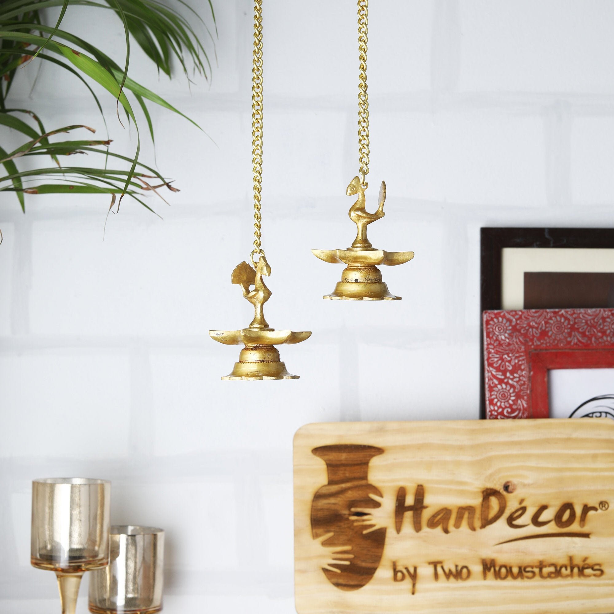 Hanging Bell Brass Annapakshi, Indian Home Decor