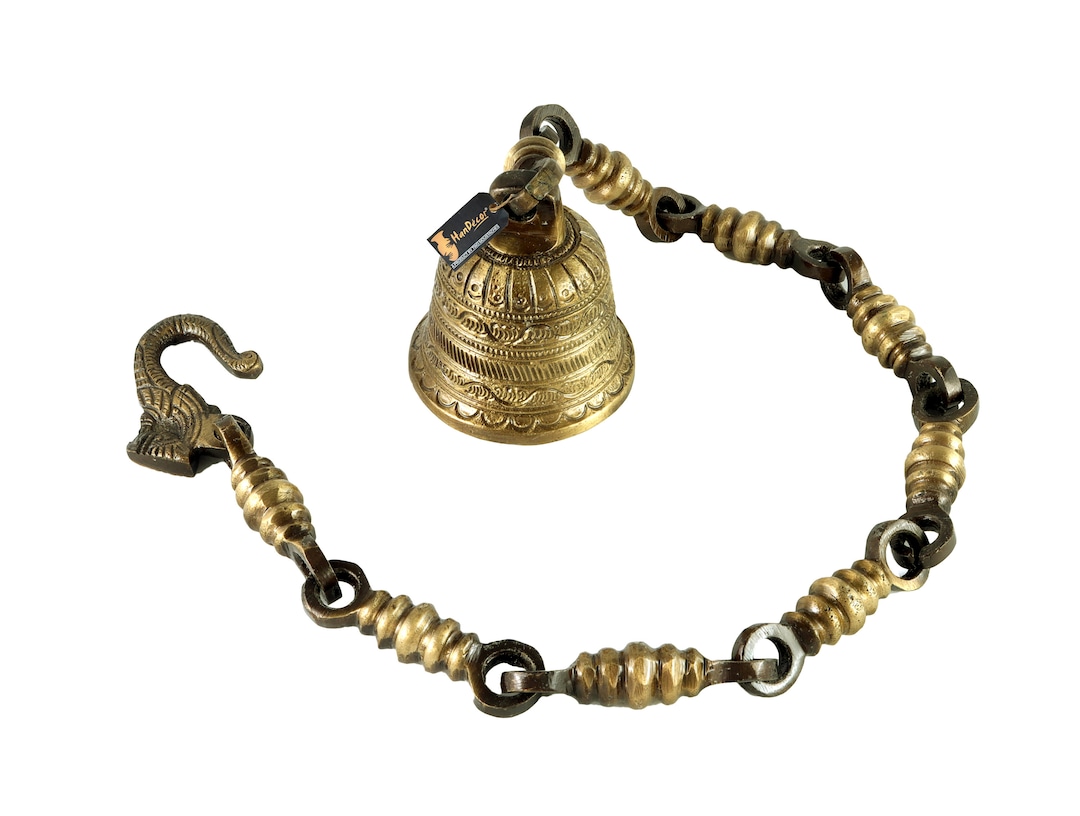 Brass Temple Hanging Bell Brass Bells for Temple Indian Home Etsy