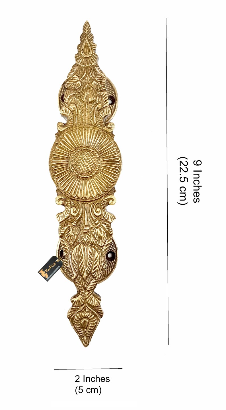 Ethnic Indian Design Brass Door Handle Brass Designer Door Etsy UK