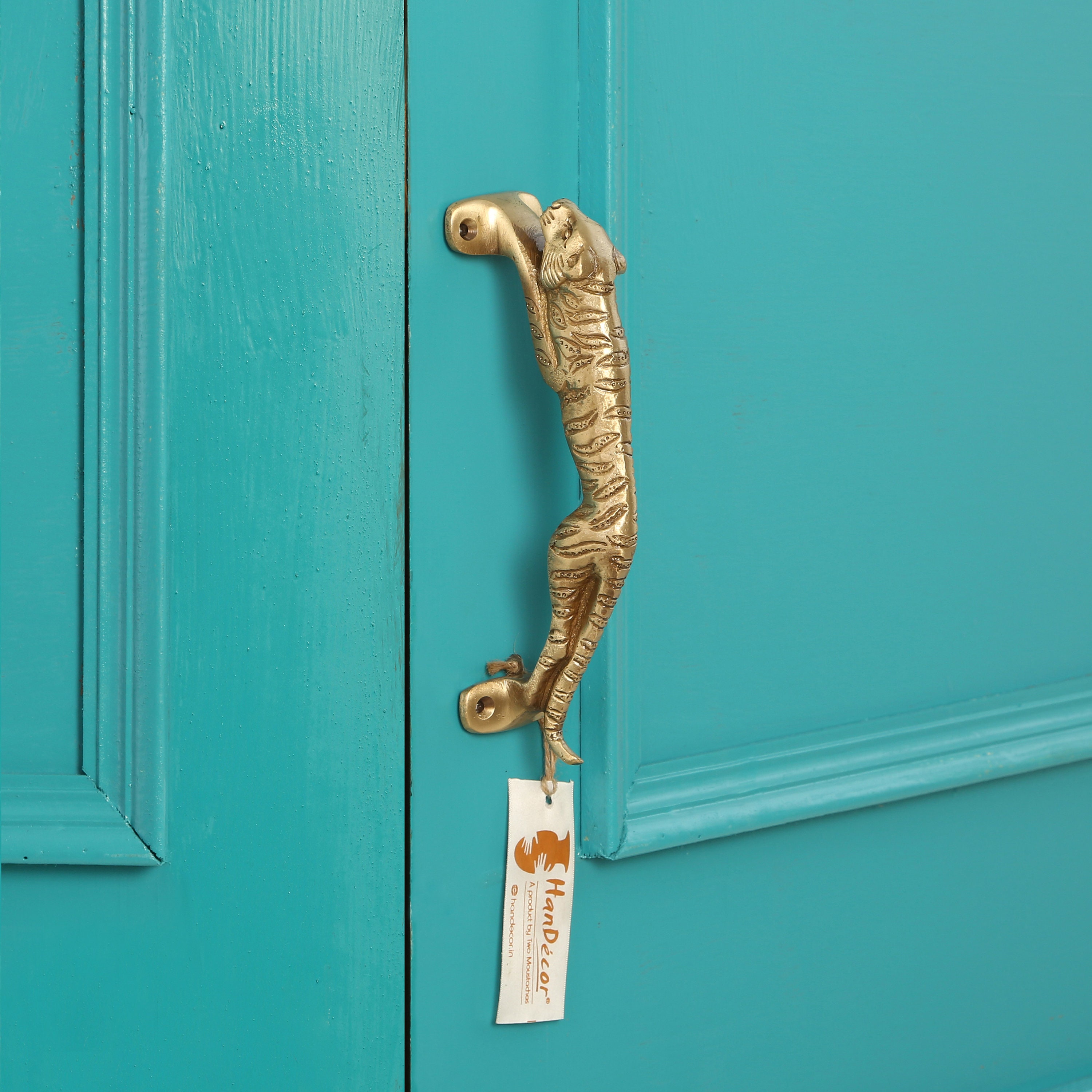 Handmade Jaguar Design Brass Door Handle Set pack of 2 Etsy Australia