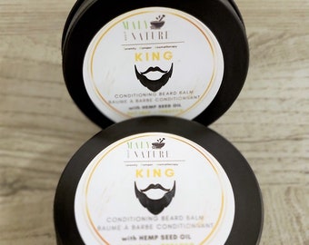 Conditioning Beard Balm Set | Hemp Seed Oil, Bay Leaf & Tobacco Scent