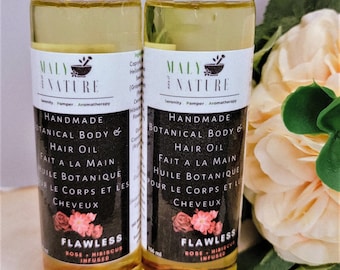 Rose & Hibiscus Infused Body and Hair Oil | Botanical Skincare