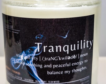 Tranquility Candle | Mahogany Teakwood Scented Coconut Soy Candle