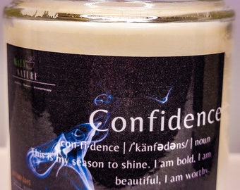Confidence Candle | Autumn Pumpkin Bourbon Scented Soy Candle