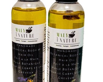 Calendula Lavender Infused Body & Hair Oil | Botanical Bath Oil