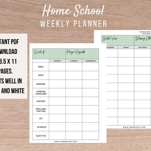 Christian Homeschool Planner Printable (Instant Download)