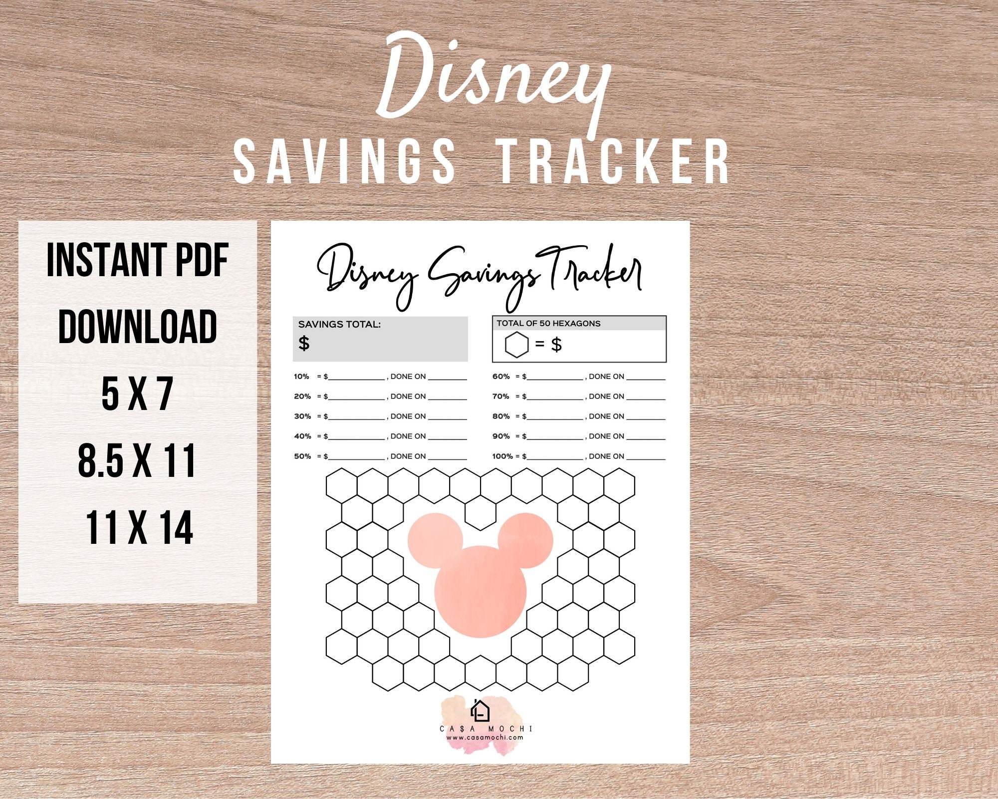 Disney Savings Tracker - Etsy