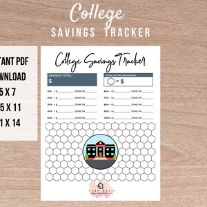 Savings Tracker, College Savings Tracker, Savings Printable, savings planner, savings goal, money tracker, savings chart, savings challenge