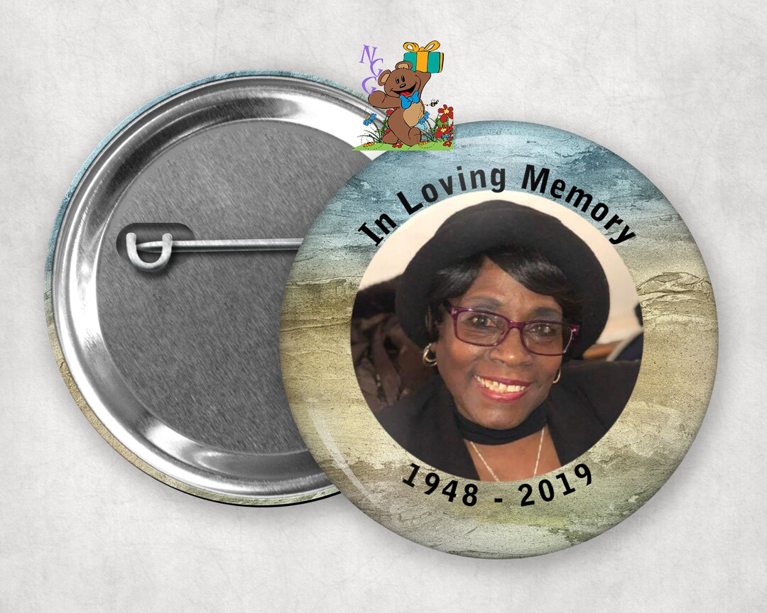 Funeral Memorial Button - Etsy