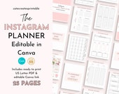 Instagram Planner, Social Media Planner, Instagram Layout, planner template, canva, Instagram Post, Online Business, business planners,