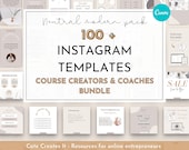 Instagram templates bundle, coach templates, course creator templates, social media templates, Instagram engagement pack, Instagram Canva
