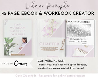 Canva ebook template, editable workbook template. Lead Magnet, course creator, Opt In Coaches, Bloggers, Course Creators, Virtual Assistant,