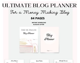 Printable Blog Workbook, Blog Planner, Blog Post Planner, Business Planner, Blog Organizer, Printable Planner , Blogger Planner
