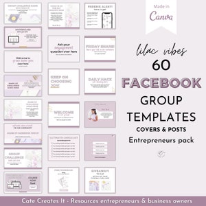 Facebook group templates, Facebook Canva templates, Facebook post templates, Engaging Facebook templates, social media template pack, Social