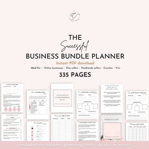 Small Business Planner, Productivity, online business planner, business bundle planner, blog planner, social media planner, etsy shop plan image 1
