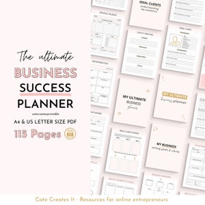 Business Planner, Productivity, online business planner, business bundle planner, small business, social media planner, Etsy shop planner