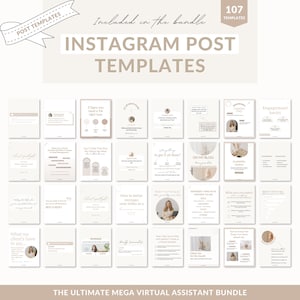 Virtual Assistant Mega Bundle, Instagram Post Templates (Digital Download) image 7